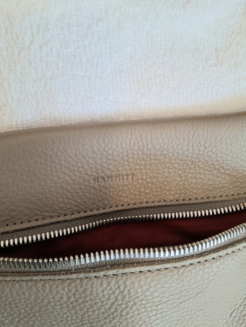 Hammitt Taupe Leather Crossbody with Silver Stud Accents - Picture 4 of 8